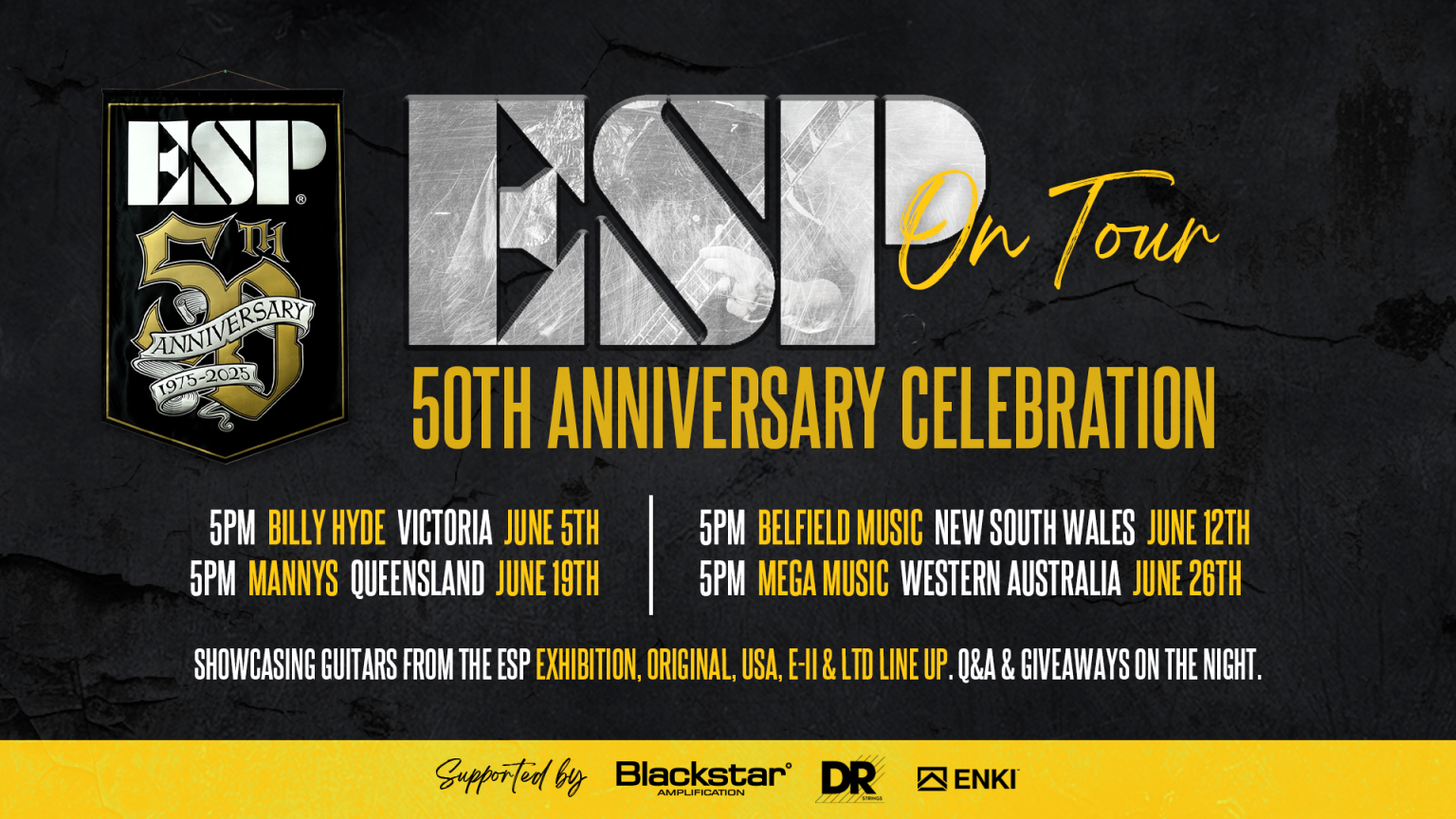 ESP On Tour Is Back: Celebrating 50 Years of ESP – ESP Guitars Australia